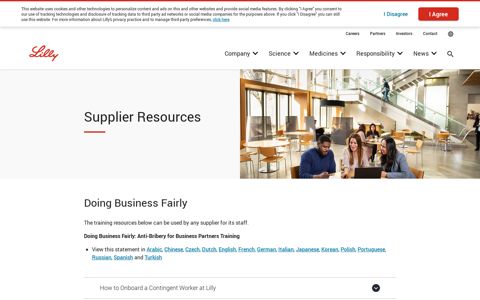 Supplier Resources | Eli Lilly and Company