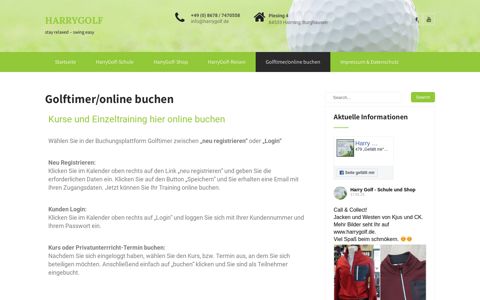 Golftimer/online buchen - HarryGolf