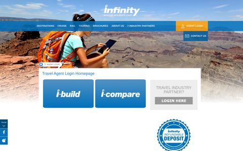 Travel Agent Login Homepage | Infinity Holidays