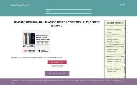 Blackboard How–To – Blackboard for Students Help | George ...