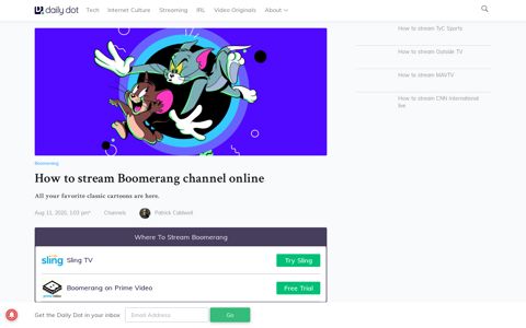 Boomerang Live Stream: How to Watch Boomerang Online for ...