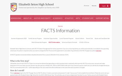 FACTS Information - Parents/Students
