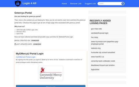gmercyu portal - Official Login Page [100% Verified] - Login 4 All