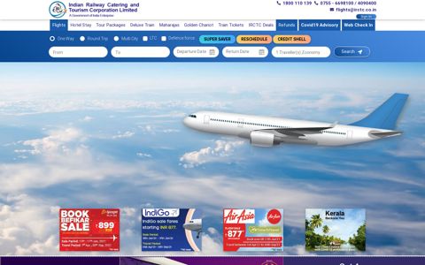 IRCTC Air: Air Ticket Booking | Book Flight Tickets | Cheap Air ...