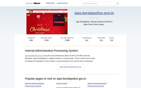 Iaps.keralapolice.gov.in website. Internal Administrative ...