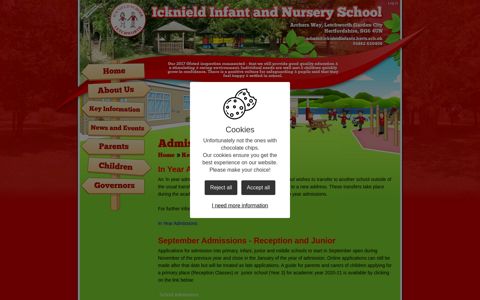 Admissions | Icknield Infant and Nursery School