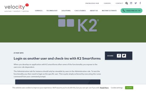 Login as another user and check-ins with K2 Smartforms | IT ...