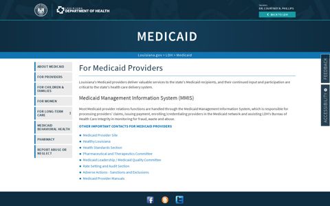 For Medicaid Providers - Louisiana Department of Health