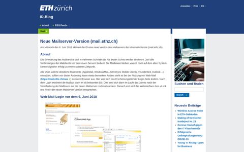 Neue Mailserver-Version (mail.ethz.ch) – ID-Blog - ETH-Blog