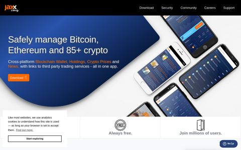 Jaxx Liberty: Secure Blockchain Wallet, Exchange and Portfolio