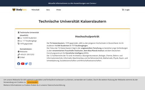 Technische Universität Kaiserslautern - Studiengänge und ...