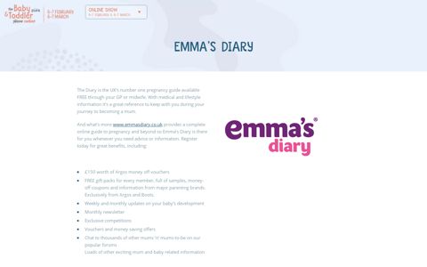 Emma's Diary - SEC Glasgow, Baby & Toddler Show