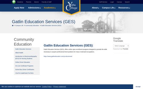 Gatlin Education Services (GES) - Welcome to Yuba College