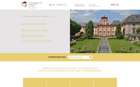 Übersicht - Theologische Fakultät - Theologische Fakultät Fulda