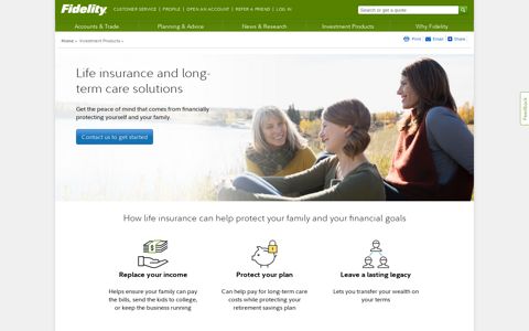 Life insurance long term care | Financial protection | Fidelity