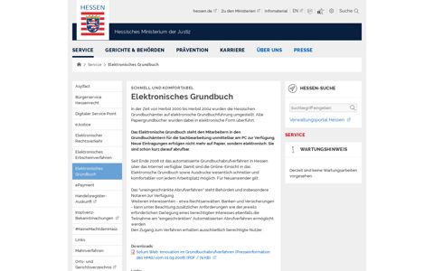 Elektronisches Grundbuch | Hessisches Ministerium der Justiz