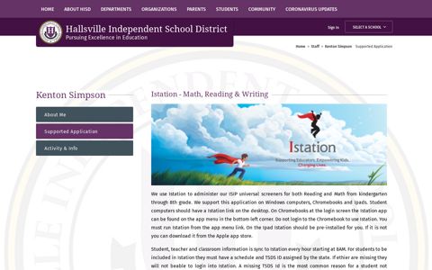 Istation - Math, Reading & Writing - Hallsville ISD