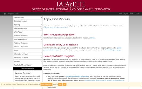 Application Process - Lafayette College