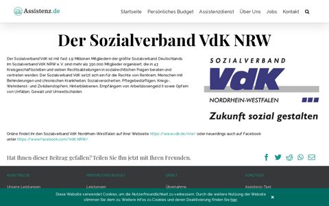 Der Sozialverband VdK NRW - Assistenz.de