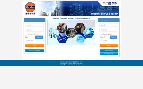 IOCL e-Tender - MSTC E-Commerce