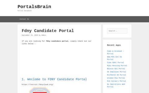 Fdny Candidate - Weclome To Fdny Candidate Portal