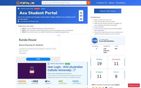 Acu Student Portal