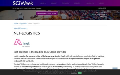 inet-logistics | Supply Chain Industry Week 2019 - IQPC