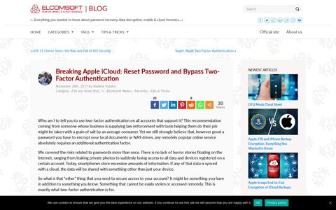 Breaking Apple iCloud: Reset Password and Bypass Two ...
