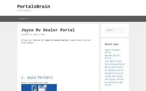 Jayco Rv Dealer - Jayco Partners - PortalsBrain - Portal ...