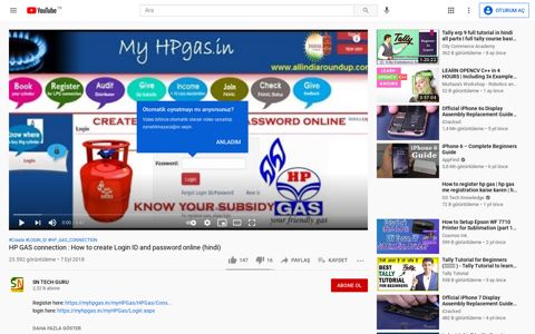 HP GAS connection : How to create Login ID and ... - YouTube