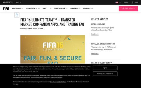 FIFA 16 Ultimate Team™ – Transfer Market, Companion Apps ...