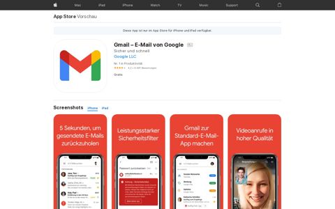 ‎Gmail – E-Mail von Google im App Store