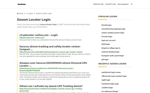 Ezoom Locator Login ❤️ One Click Access - iLoveLogin