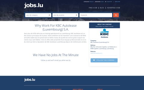 KBC Autolease (Luxembourg) - Jobs.lu