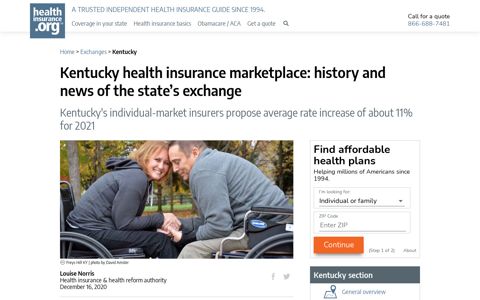 Kentucky health insurance marketplace: history and news of ...