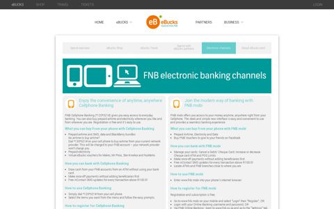 FNB Cellphone Banking - eBucks