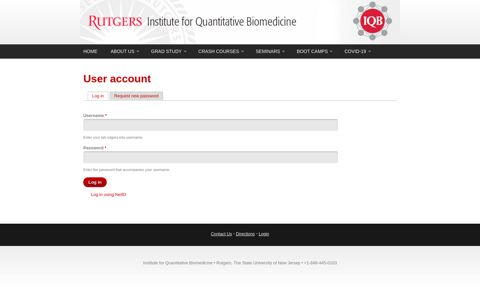 User account | iqb.rutgers.edu