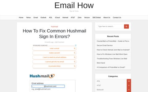 5 Common Hushmail Sign In Password Problem [Updated 2020]