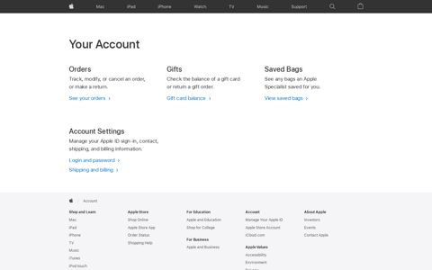Your Account - Apple (PH)