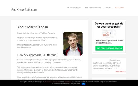About Martin Koban - Fix-Knee-Pain.com