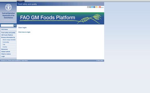 Food safety and quality: Login