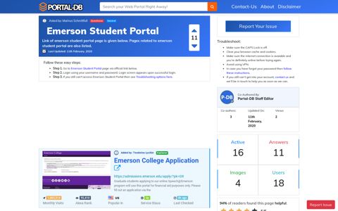 Emerson Student Portal