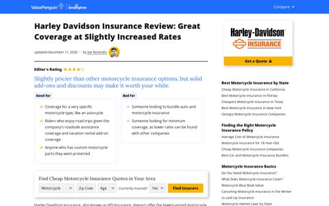 Harley Davidson Insurance Review: Great Coverage at ...