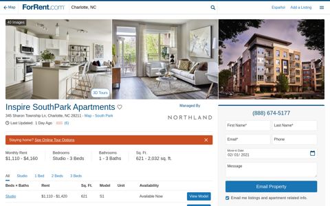 Inspire SouthPark Apartments For Rent in Charlotte, NC ...