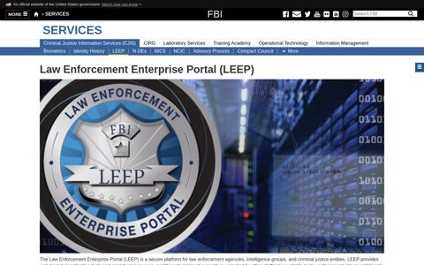 Law Enforcement Enterprise Portal (LEEP) — FBI