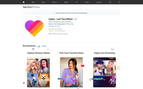 ‎Likee - Let You Shine on the App Store