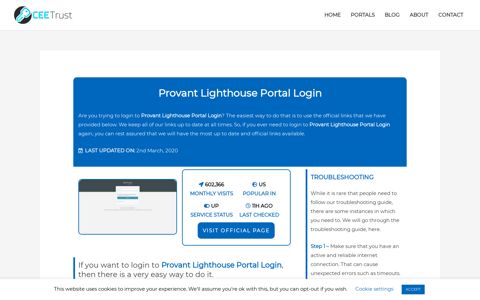 Provant Lighthouse Portal Login - Find Official Portal - CEE Trust