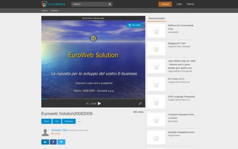 Euroweb Solution20082009 - SlideShare