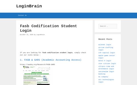 fasb codification student login - LoginBrain