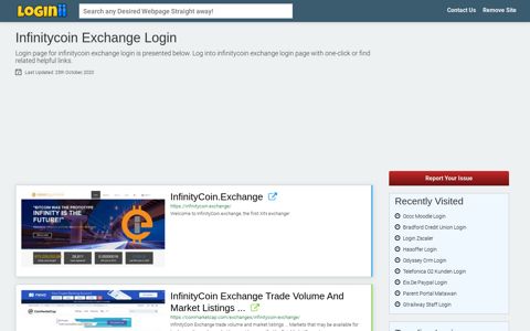 Infinitycoin Exchange Login | Accedi Infinitycoin Exchange